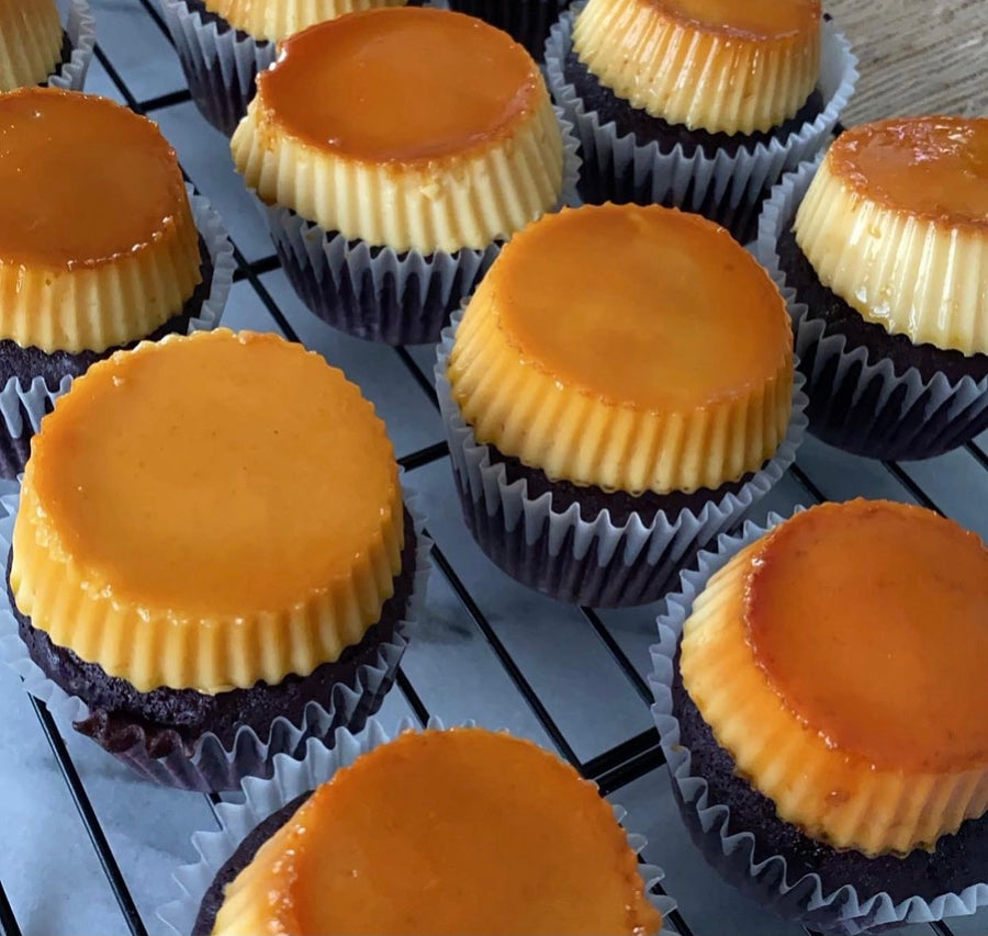 UBE LECHE FLAN CUPCAKES
